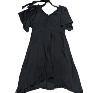 City Chic black flutter frill midi dress size 14‎